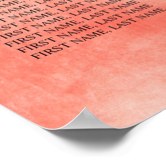 Waterverf-weddenschapskaart op tabelnummer poster (Hoek)