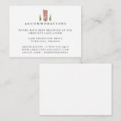 Waterverf Wedding Accommodations Informatiekaartje (Voorkant / Achterkant)