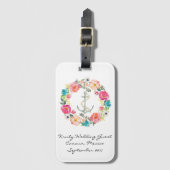 Waterverf Wedding Bagagelabel (Voorkant (verticaal))