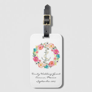 Waterverf Wedding Bagagelabel