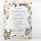 Waterverf Wedding Crest | Australiëweddenschap Drieluik Uitnodiging (Binnenzijde eerst)