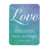 Waterverf Wedding Favor Magneet (Verticaal)