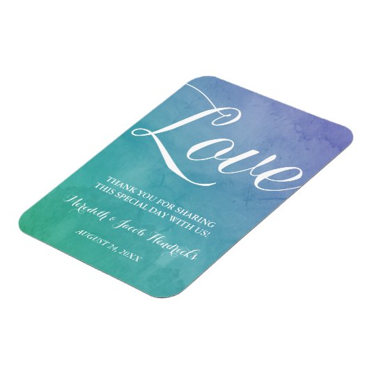 Waterverf Wedding Favor Magneet (Linkerzijde)