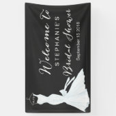 Waterverf Wedding Gown Chalkboard | VRIJGEZELLENFE Spandoek (Verticaal)