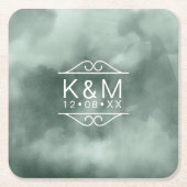 Waterverf Wedding Green ID654 Kartonnen Onderzetters (Voorkant)