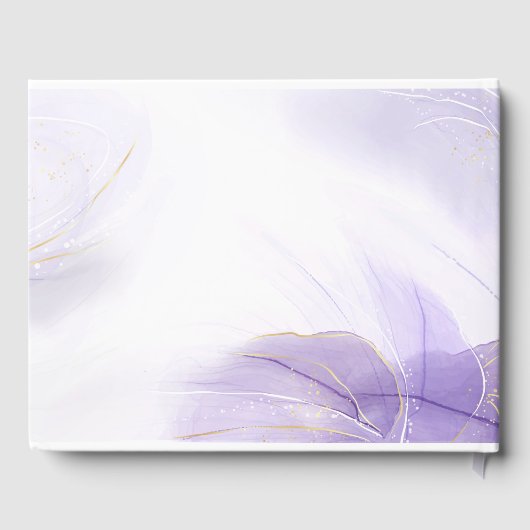 Waterverf Wedding Lavender Persoonlijk Gastenboek (Achterkant)