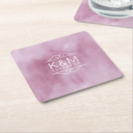 Waterverf Wedding Lila ID654 Kartonnen Onderzetters