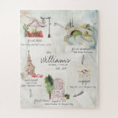 Waterverf Wedding Memory Keepomwille Pas getrouwd  Legpuzzel (Verticaal)