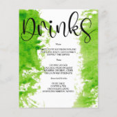 Waterverf WEDDING MENU. Flyer (Achterkant)