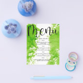 Waterverf WEDDING MENU. Flyer (Enkel)