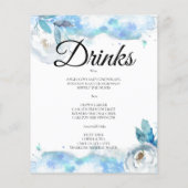 Waterverf WEDDING MENU. Flyer (Achterkant)