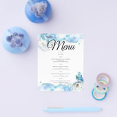 Waterverf WEDDING MENU. Flyer (Enkel)