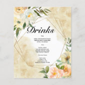 Waterverf WEDDING MENU. Flyer (Achterkant)