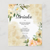 Waterverf WEDDING MENU. Flyer (Achterkant)