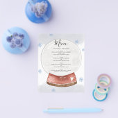 Waterverf WEDDING MENU. Flyer (Enkel)