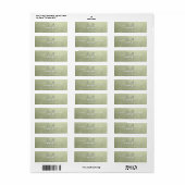 Waterverf Wedding Monogram Sage Green ID786 Etiket (Full Sheet)