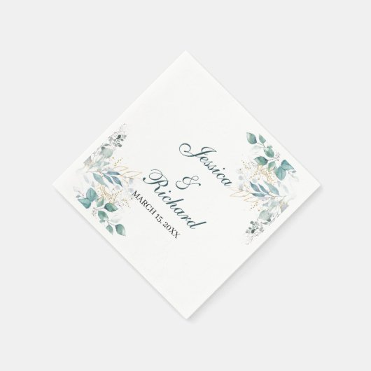 Waterverf Wedding Napkins Servet (Hoek)