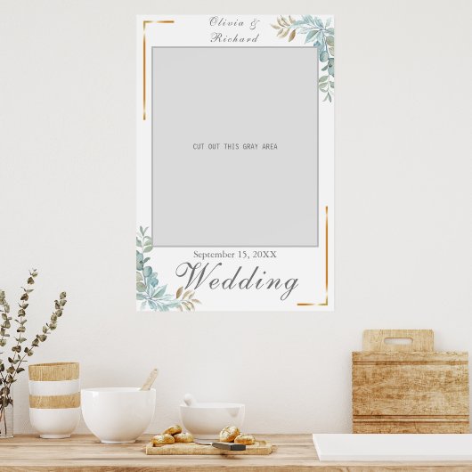 Waterverf Wedding Photo Prop Poster (Keuken)