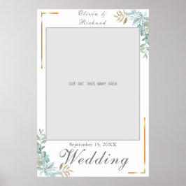 Waterverf Wedding Photo Prop Poster