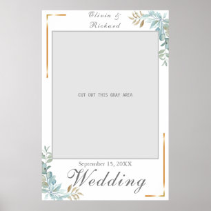 Waterverf Wedding Photo Prop Poster