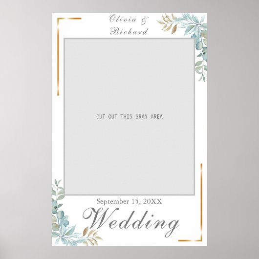 Waterverf Wedding Photo Prop Poster (Voorkant)