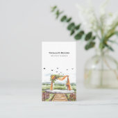 Waterverf Wedding Planner Fotograaf QR Code Visitekaartje (Staand voorkant)