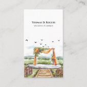 Waterverf Wedding Planner Fotograaf QR Code Visitekaartje (Voorkant)