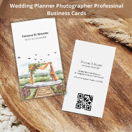 Waterverf Wedding Planner Fotograaf QR Code Visitekaartje