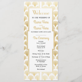 Waterverf Wedding Program uit 1920 Programmakaart