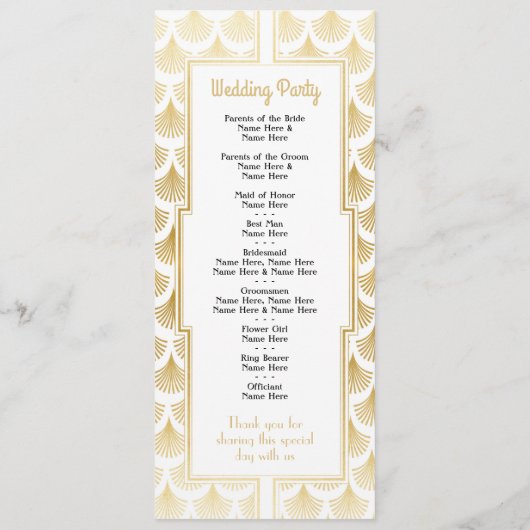 Waterverf Wedding Program uit 1920 Programmakaart (Achterkant)