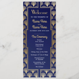 Waterverf Wedding Program uit 1920 Programmakaart