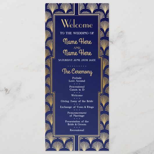 Waterverf Wedding Program uit 1920 Programmakaart (Voorkant)