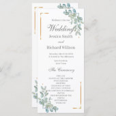 Waterverf Wedding Programma (Voorkant / Achterkant)