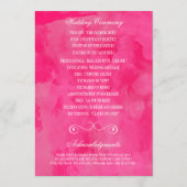 Waterverf Wedding Programma's (Achterkant)