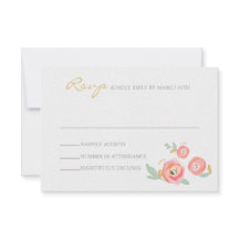 Waterverf Wedding RSVP-kaarten