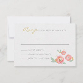 Waterverf Wedding RSVP-kaarten RSVP Kaartje