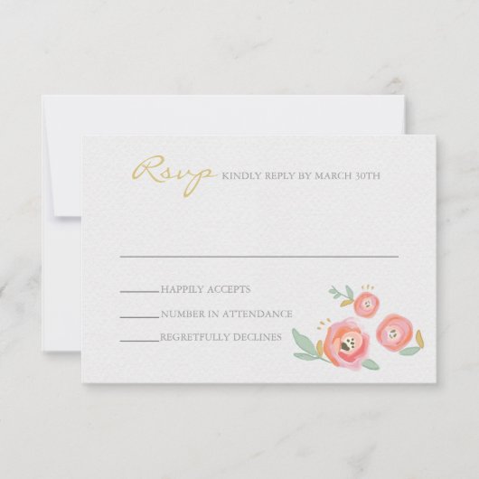 Waterverf Wedding RSVP-kaarten RSVP Kaartje (Voorkant)
