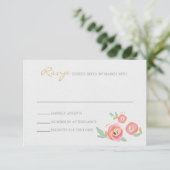 Waterverf Wedding RSVP-kaarten RSVP Kaartje (Staand voorkant)