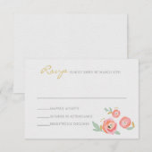 Waterverf Wedding RSVP-kaarten RSVP Kaartje (Voorkant / Achterkant)