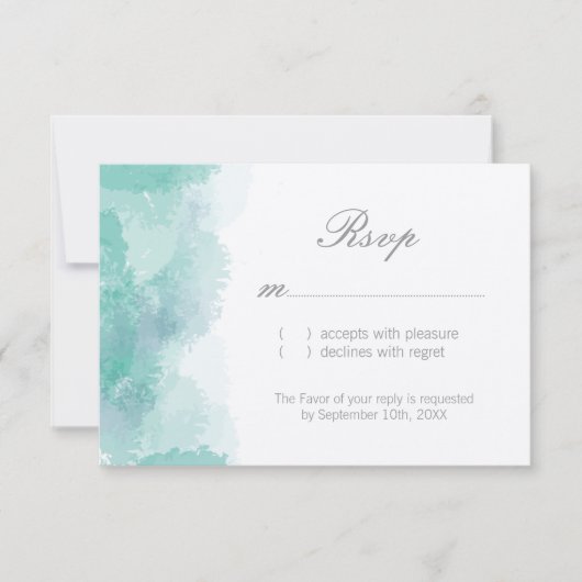 Waterverf Wedding RSVP-kaarten RSVP Kaartje (Voorkant)