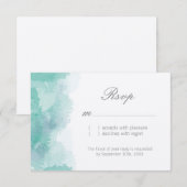 Waterverf Wedding RSVP-kaarten RSVP Kaartje (Voorkant / Achterkant)