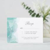 Waterverf Wedding RSVP-kaarten RSVP Kaartje (Staand voorkant)