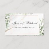 Waterverf Wedding Website Kaart Visitekaartje (Voorkant)