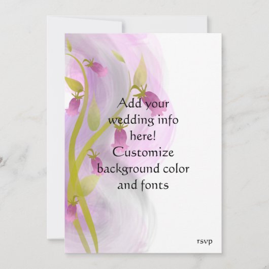 Waterverf-weddingsets - Roze bloemen (Voorkant)