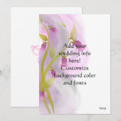 Waterverf-weddingsets - Roze bloemen (Voorkant / Achterkant)
