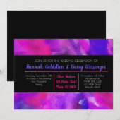 WATERVERF WeddingUitnodiging Kaart (Voorkant / Achterkant)