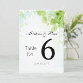 Waterverf-wedtafel-Kaarten voorlente Kaart (Staand voorkant)