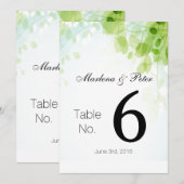 Waterverf-wedtafel-Kaarten voorlente Kaart (Voorkant / Achterkant)