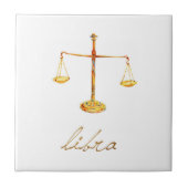 Waterverf Weegschalen Tegeltje (Voorkant)