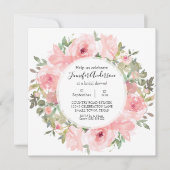 Waterverf weelderig blush roze Vrijgezellenfeest Kaart (Voorkant)